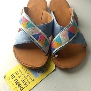 Blue slub Chambray Tribal Toms